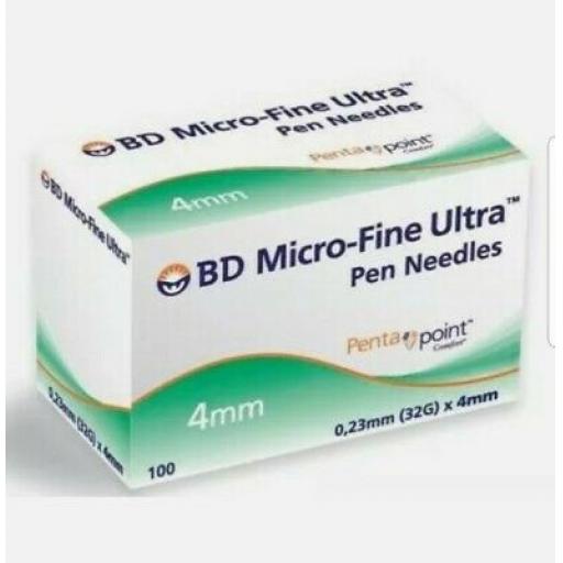BD Microfine Ultra Pen Needles 4mm x 32g