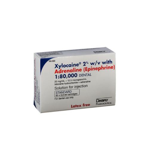 Xylocaine 2% + Adrenaline Standard (Latex-free)