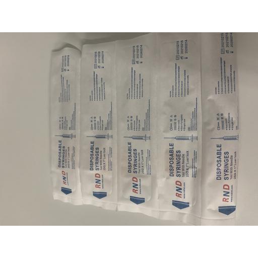 1ml Syringe With 25G Hypodermic Needle x 5